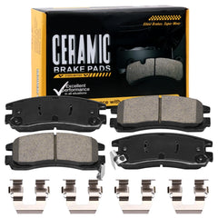 HECHENQICHE rear brake pad kit front view showing full set and fitment benefit