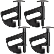 Hedume front view of four nylon bead clamps showing shape and non-marring benefit