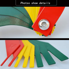 Hedume gauge in use measuring brake pad, fast detection of remaining material
