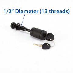 Heininger installed on a bike rack in a vehicle receiver demonstrating stable transport