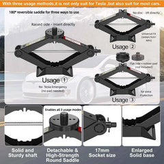 HEKIRISTONS folded jack showing low profile for easy undercarriage access and portability benefit
