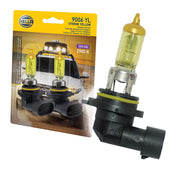 Hella 9006 YL front packaging showing twin blister pack for easy purchase
