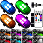 Hemei9319 front packaging showing compact rechargeable LED lights and accessories, easy installation