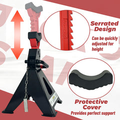 HENBOW safety pin and locking mechanism shown for redundant security benefit