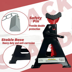 HENBOW wide base of jack stand illustrating stability and balanced support benefit