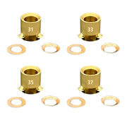 HENKYO four-piece accelerator pump nozzle kit showing all four brass sizes for tuning