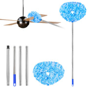 Heonay front view of duster showing double-sided head and pole, cleans fan blades easily