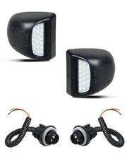 HERCOO front view license plate light showing clean fit and bright benefit