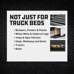 HERCULINER being applied to a truck bed demonstrating DIY protection and skid-resistance