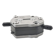 Heurofosh fuel pump front view showing ports and compact design benefits