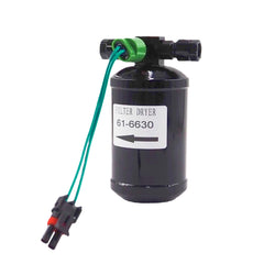 HFQTZSSL front view of receiver drier showing ports and switch for reliable service