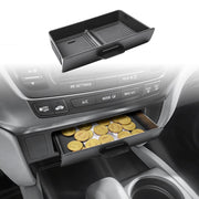 HGWEI front view of center console drawer showing clean storage and accessibility