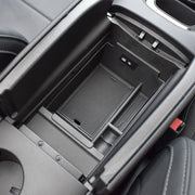 HGWEI front view of center console organizer showing fit and access benefit