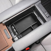 HGWEI front view of center console tray showing clean fit and instant organization