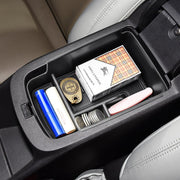 HGWEI front view of center console organizer showing tidy storage and easy access