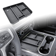 HGWEI front view of center console tray showing fit and organization benefit