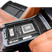 HGWEI front view of center console tray showing tidy storage benefit