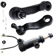HHCM pitman idler bracket kit front view showing complete components and fitment benefits