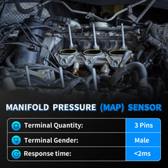 HHCSOP MAP sensor side profile showing compact design for tight engine bays