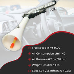 HI-TECH Vortex II cleaning car upholstery fast and deep-cleaning action
