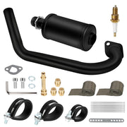 HIAORS front muffler assembly showing robust fit and improved flow