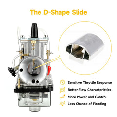 HIAORS PWK 24mm horn inlet closeup improving air mixing and fuel atomization