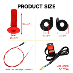 HIAORS 50-inch throttle cable laid out to show length and flexible routing benefit