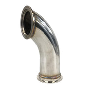 HiBuyer front view of 3" V-band elbow showing compact fit and easy install benefit