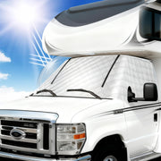 HICOVER front windshield cover installed showing full protection and easy access