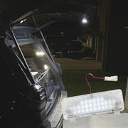 HIGH FLYING front view of LED tailgate light showing sleek profile and easy upgrade benefit