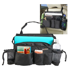 High Road front seat organizer full view showing pockets and storage benefits