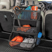 High Road front view of hanging organizer showing neat storage benefit