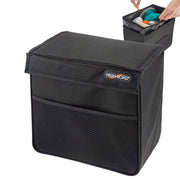 High Road front view with lid showing neat storage and odor control