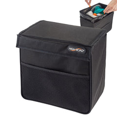 High Road front view with lid showing neat storage and odor control