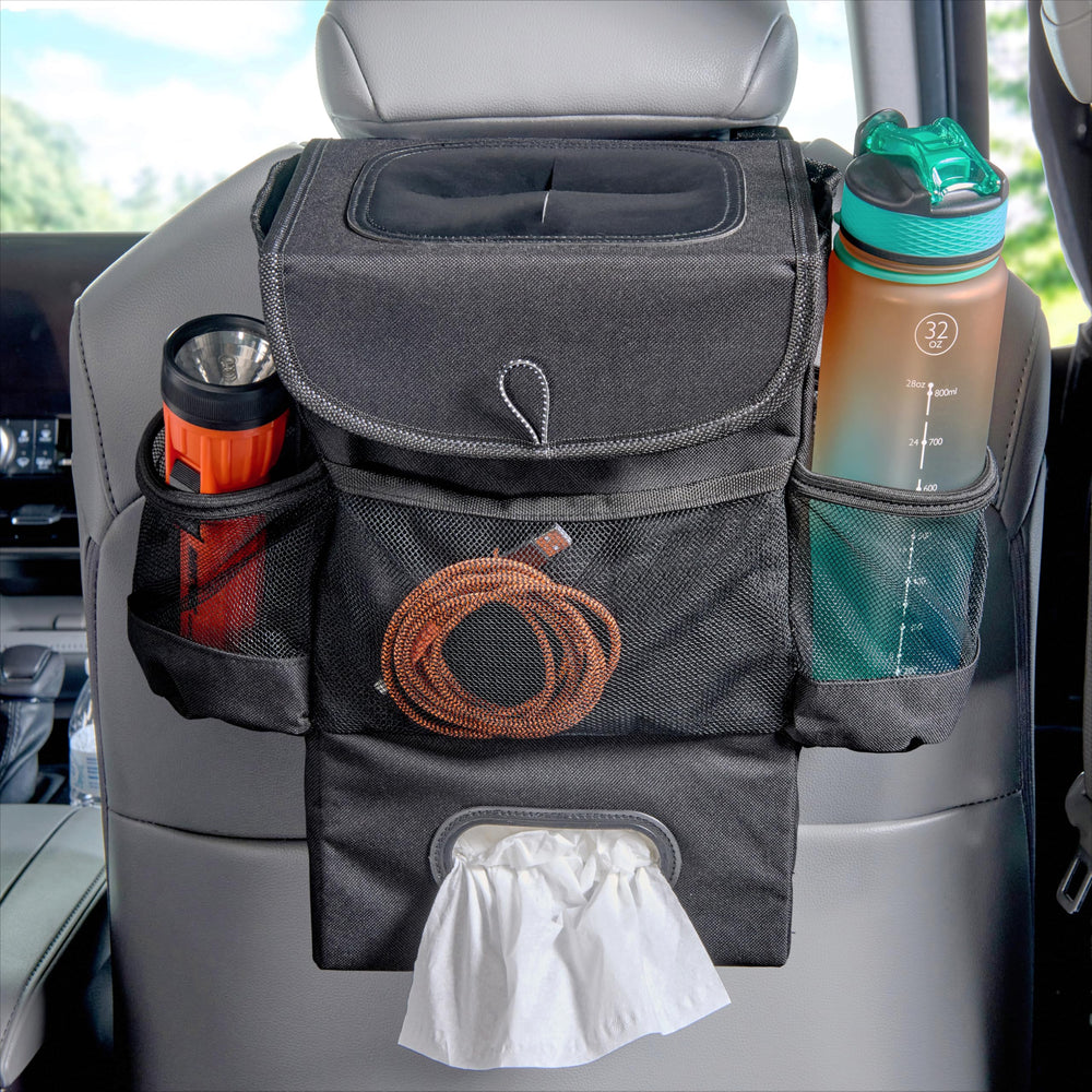 High Road front view showing organizer keeping car tidy and accessible
