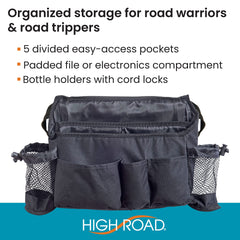 High Road side bottle holder detail securing drinks during travel