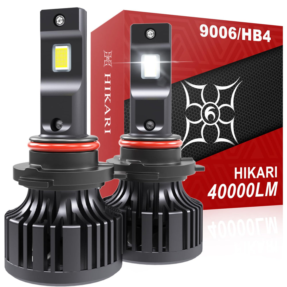 HIKARI WINGS front view of 9006 fog lights showing bright beam benefit