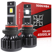 HIKARI WINGS front view of 9006 fog lights showing bright beam benefit