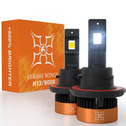 HIKARI WINGS front view of two bulbs showing fit and finish for easy replacement