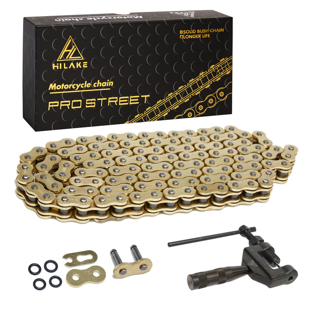 HILAKE 520 chain front packaging showing included master link and breaker for easy installation
