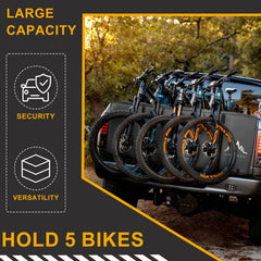 Himal Outdoors pad installed on truck carrying five mountain bikes safely