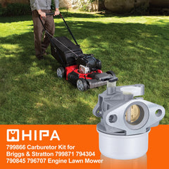 HIPA carburetor side detail highlighting throttle and choke linkage for simple installation