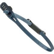 Hiplok Z LOK COMBO front view showing blue tie lock and compact profile for easy carry
