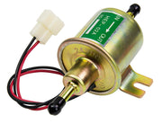 HiQltyla pump front view showing ports and golden finish for easy identification