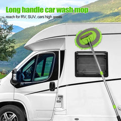 HITJOY extendable pole fully extended to reach high roofs and windows