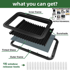 HLTIT low-profile shade extended showing privacy and easy operation benefit