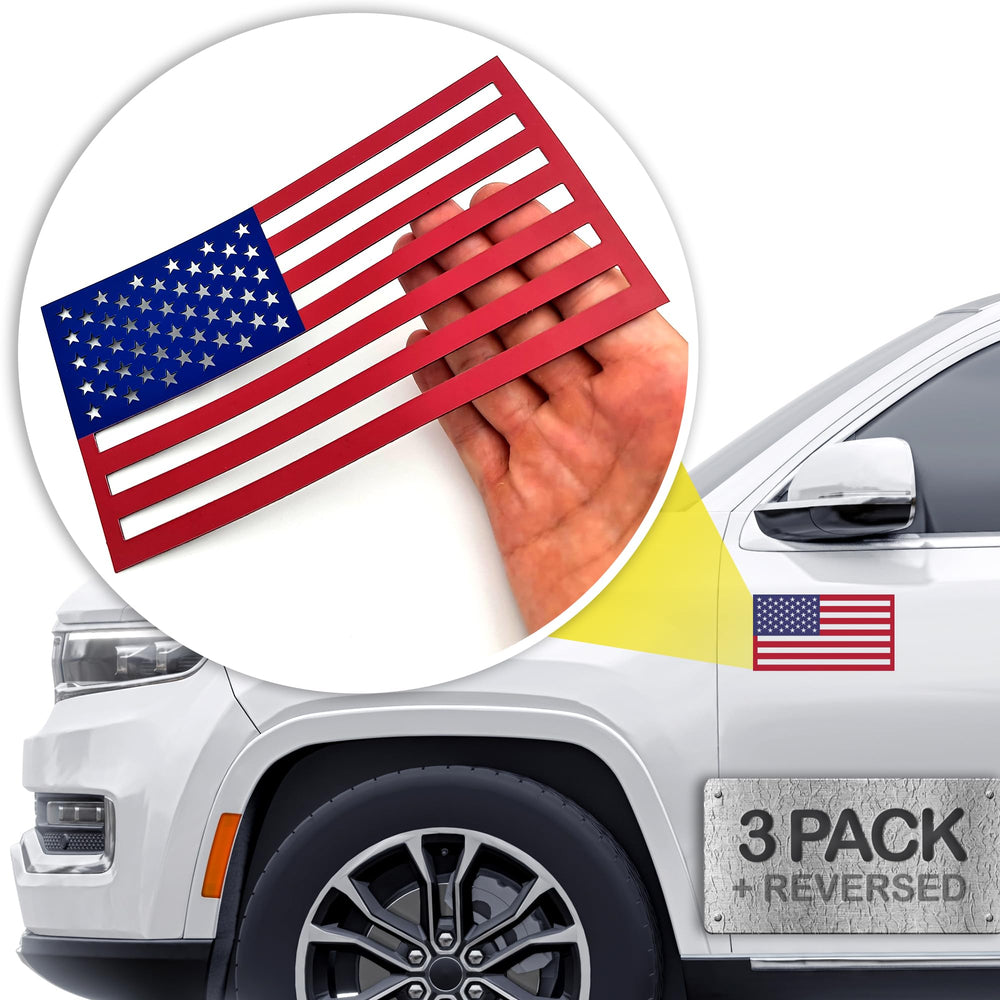 HMmagnets front view of American flag magnet shows clean patriotic display and durability