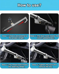 HMYMYHM fully extended telescopic bar demonstrating adjustable length up to 34 inches