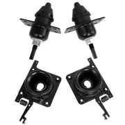 HNeekyr front view of 4-piece hood latch kit showing complete package and fitment