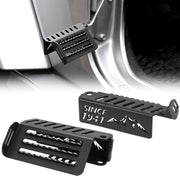 HOCHO front view of foot peg showing raised texture and flag accent for secure footing